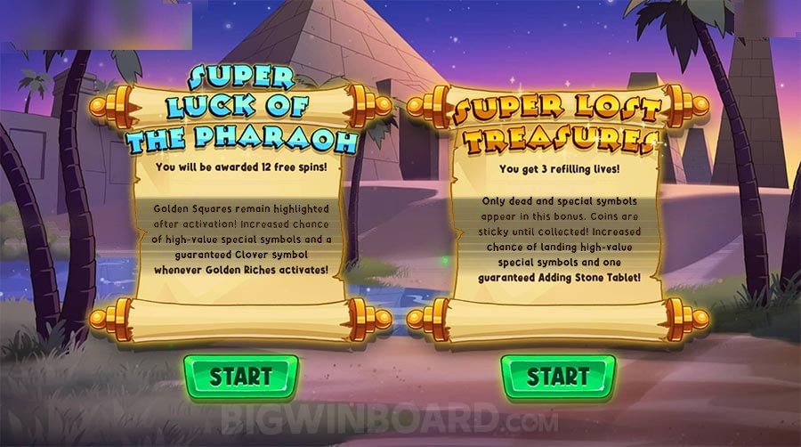 Bonusowa funkcja Golden Riches w slocie Le Pharaoh