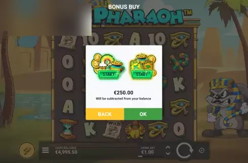 Okno potwierdzenia Bonus Buy z kosztem aktywacji